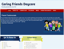 Tablet Screenshot of caringfriendsdaycareministry.com